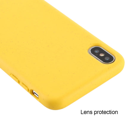 For iPhone XS Max TPU Anti-Fall Mobile Phone Case With Lanyard (Yellow)-garmade.com