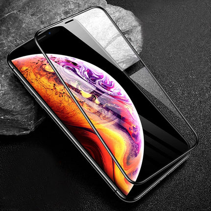 mocolo 0.33mm 9H 3D Round Edge Tempered Glass Film for iPhone 11 Pro Max / XS Max(Black)-garmade.com