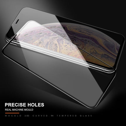 mocolo 0.33mm 9H 2.5D Silk Print Tempered Glass Film for iPhone 11 Pro Max / XS Max(Black)-garmade.com