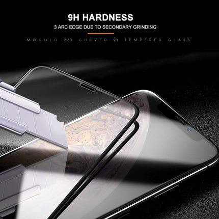 mocolo 0.33mm 9H 2.5D Silk Print Tempered Glass Film for iPhone 11 Pro Max / XS Max(Black)-garmade.com