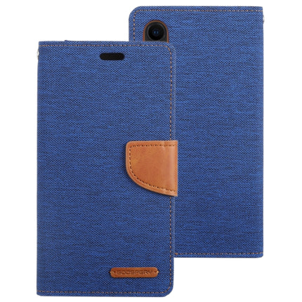 GOOSPERY CANVAS DIARY Denim Texture Horizontal Flip Leather Case for iPhone XR, with Holder & Card Slots & Wallet (Blue)-garmade.com