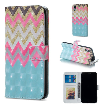 Color Wave Pattern Horizontal Flip Leather Case for iPhone XR, with Holder & Card Slots & Photo Frame & Wallet-garmade.com