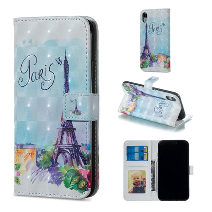 Tower Pattern Horizontal Flip Leather Case for iPhone XR, with Holder & Card Slots & Photo Frame & Wallet-garmade.com