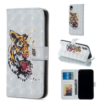 Tiger Pattern Horizontal Flip Leather Case for iPhone XR, with Holder & Card Slots & Photo Frame & Wallet-garmade.com