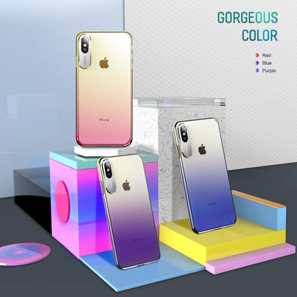 ROCK Gradient Color PC Protective Case for iPhone XR (Blue)-garmade.com