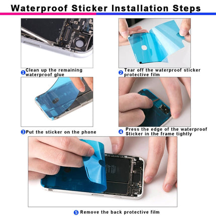 100 PCS LCD Frame Bezel Waterproof Adhesive Stickers for iPhone XR-garmade.com