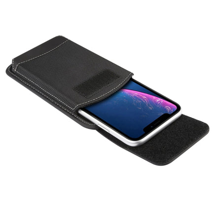 Universal Hanging Waist Oxford Cloth Case for iPhone XR with Carabiner Black-garmade.com
