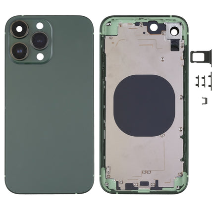 Frosted Frame Back Housing Cover with Appearance Imitation of iP13 Pro for iPhone XR(Green)-garmade.com