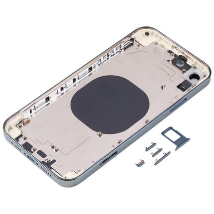 Electroplated Frame Back Housing Cover with Appearance Imitation of iP13 Pro for iPhone XR(Green)-garmade.com