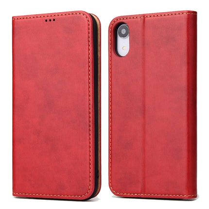 Horizontal Flip PU Leather Case for iPhone XR, with Holder & Card Slots & Wallet(Red)-garmade.com