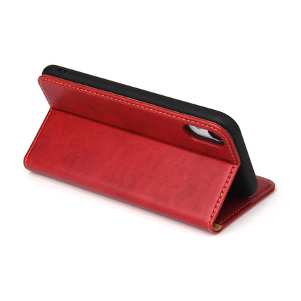 Horizontal Flip PU Leather Case for iPhone XR, with Holder & Card Slots & Wallet(Red)-garmade.com
