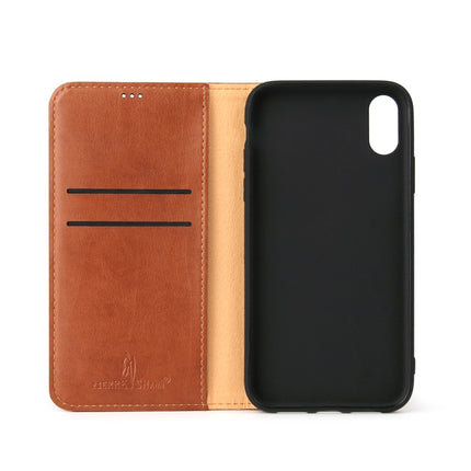 Horizontal Flip PU Leather Case for iPhone XR, with Holder & Card Slots & Wallet(Brown)-garmade.com