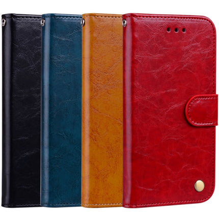 Business Style Oil Wax Texture Horizontal Flip Leather Case for iPhone XR, with Holder & Card Slots & Wallet (Yellow)-garmade.com