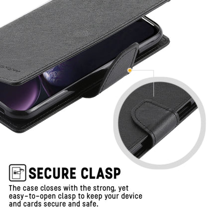 GOOSPERY FANCY DIARY Horizontal Flip Leather Case for iPhone XR, with Holder & Card Slots & Wallet(Black)-garmade.com