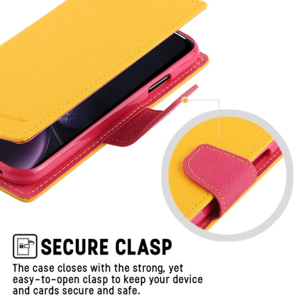 GOOSPERY FANCY DIARY Horizontal Flip Leather Case for iPhone XR, with Holder & Card Slots & Wallet(Yellow)-garmade.com