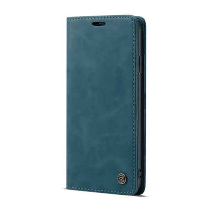 CaseMe-013 Multifunctional Retro Frosted Horizontal Flip Leather Case for iPhone XR, with Card Slot & Holder & Wallet(Blue)-garmade.com