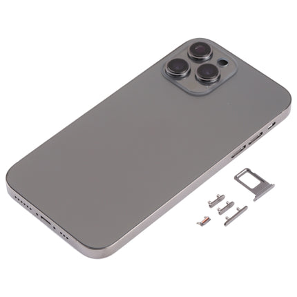 Stainless Steel Material Back Housing Cover with Appearance Imitation of iP13 Pro for iPhone XR(Black)-garmade.com
