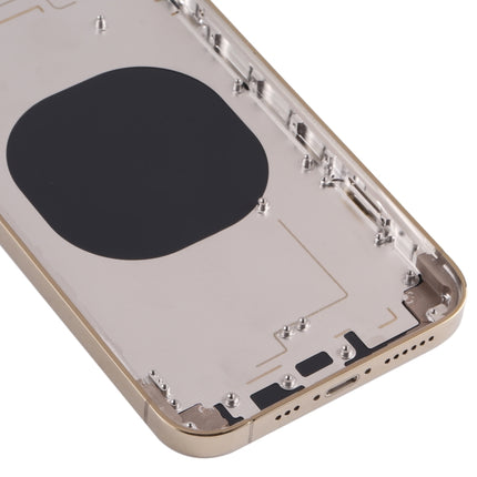 Stainless Steel Material Back Housing Cover with Appearance Imitation of iP13 Pro for iPhone XR(Gold)-garmade.com