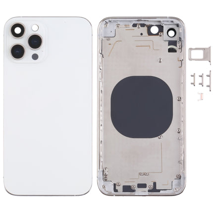 Stainless Steel Material Back Housing Cover with Appearance Imitation of iP13 Pro for iPhone XR(White)-garmade.com