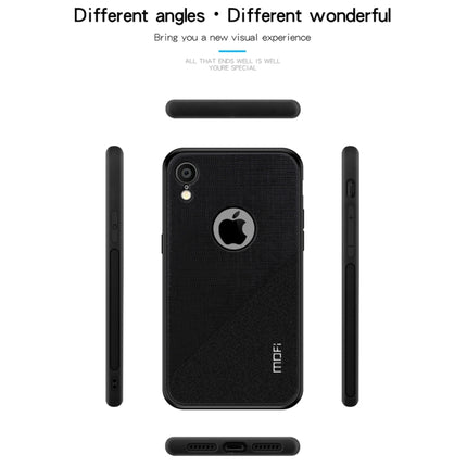 MOFI Shockproof TPU + PC + Cloth Pasted Case for iPhone XR (Black)-garmade.com