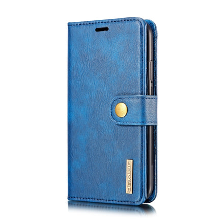 DG.MING Crazy Horse Texture Flip Detachable Magnetic Leather Case for iPhone XR, with Holder & Card Slots & Wallet (Blue)-garmade.com