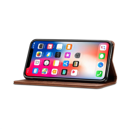 Suteni Calf Texture Horizontal Flip Leather Case for iPhone XR, with Holder & Card Slots & Wallet(Coffee)-garmade.com