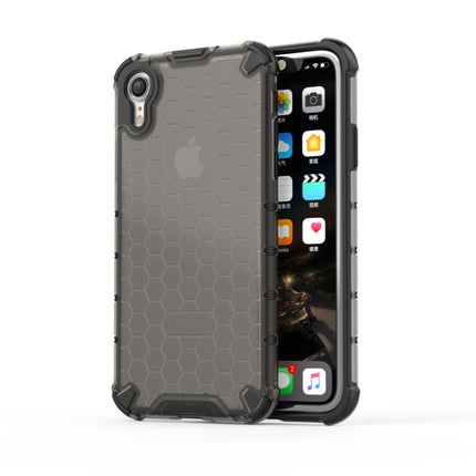 Shockproof Honeycomb PC + TPU Protective Case for iPhone XR (Black)-garmade.com