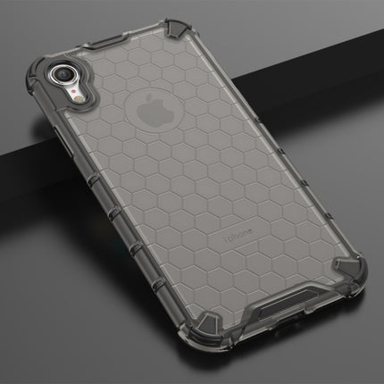 Shockproof Honeycomb PC + TPU Protective Case for iPhone XR (Black)-garmade.com