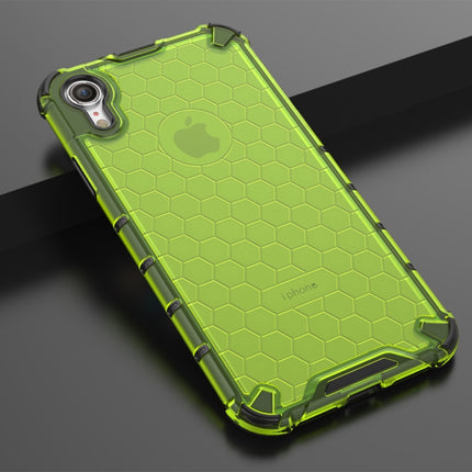 Shockproof Honeycomb PC + TPU Protective Case for iPhone XR (Green)-garmade.com