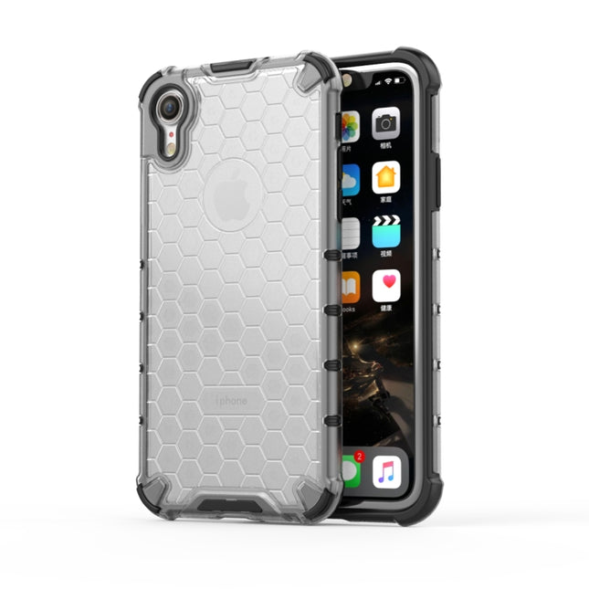 Shockproof Honeycomb PC + TPU Protective Case for iPhone XR (Grey)-garmade.com