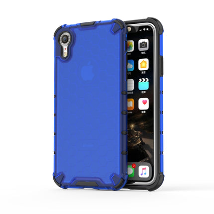 Shockproof Honeycomb PC + TPU Protective Case for iPhone XR (Blue)-garmade.com