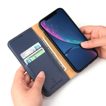 Dermis Texture PU Horizontal Flip Leather Case for iPhone XR, with Holder & Card Slots & Wallet(Blue)-garmade.com