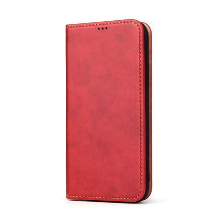 Dermis Texture PU Horizontal Flip Leather Case for iPhone XR, with Holder & Card Slots & Wallet(Red)-garmade.com