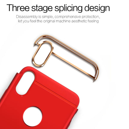 MOFI Three Stage Splicing Full Coverage PC Case for iPhone XR (Blue)-garmade.com