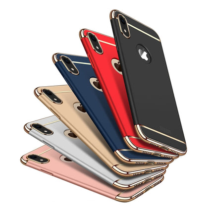 MOFI Three Stage Splicing Full Coverage PC Case for iPhone XR (Rose Gold)-garmade.com