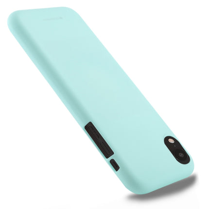 GOOSPERY SOFT FEELING Liquid TPU Drop-proof Soft Case for iPhone XR(Mint Green)-garmade.com