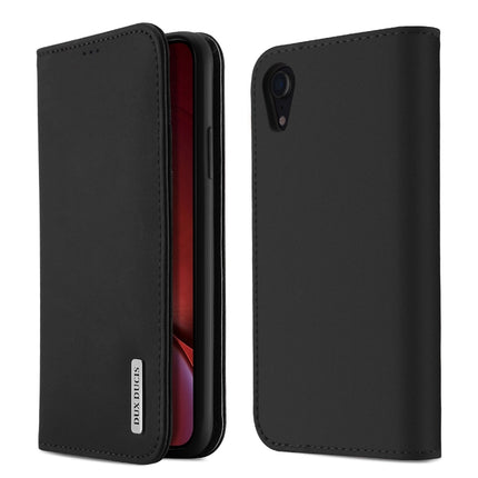 DUX DUCIS WISH Series TPU + PU + Leather Case for iPhone XR, with Card Slots & Wallet (Black)-garmade.com