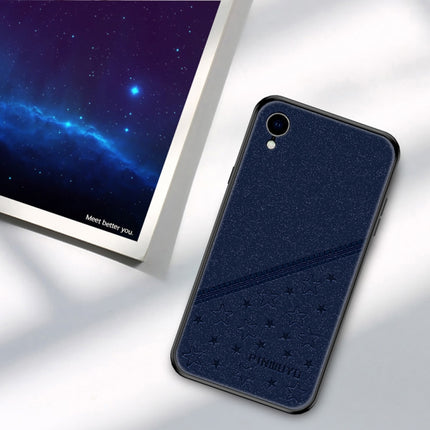 PINWUYO Full Coverage Waterproof Shockproof PC+TPU+PU Case for iPhone XR (Blue)-garmade.com