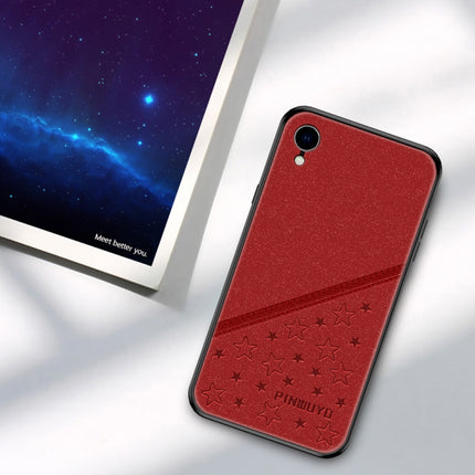 PINWUYO Full Coverage Waterproof Shockproof PC+TPU+PU Case for iPhone XR (Red)-garmade.com