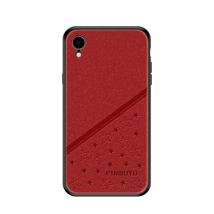 PINWUYO Full Coverage Waterproof Shockproof PC+TPU+PU Case for iPhone XR (Red)-garmade.com