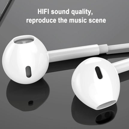 WK Y19 8 Pin In Ear Wired Control Music Earphone, Support Call, Cable Length: 1.2m (White)-garmade.com