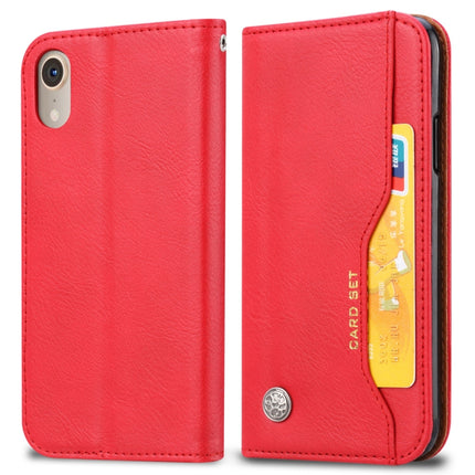 Knead Skin Texture Horizontal Flip Leather Case for iPhone XR, with Photo Frame & Holder & Card Slots & Wallet (Red)-garmade.com