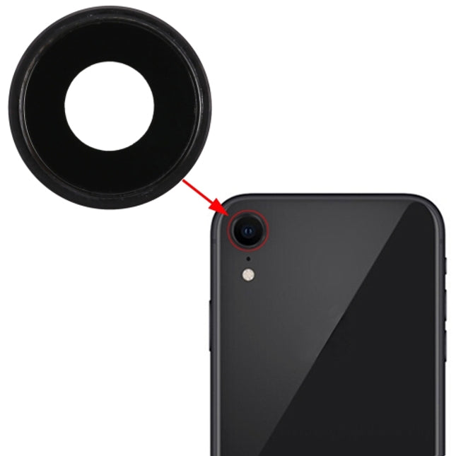 Back Camera Bezel with Lens Cover for iPhone XR(Black)-garmade.com