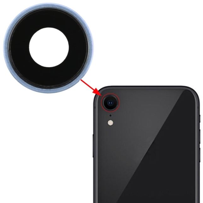 Back Camera Bezel with Lens Cover for iPhone XR(Blue)-garmade.com