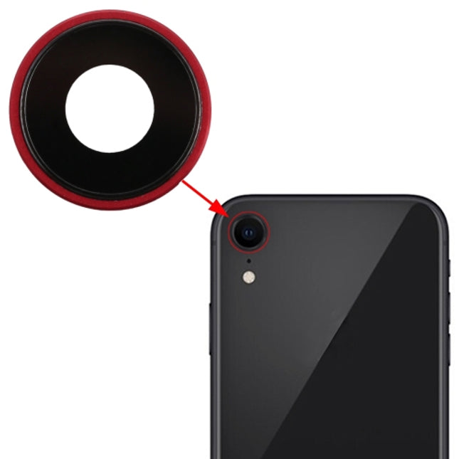 Back Camera Bezel with Lens Cover for iPhone XR(Red)-garmade.com