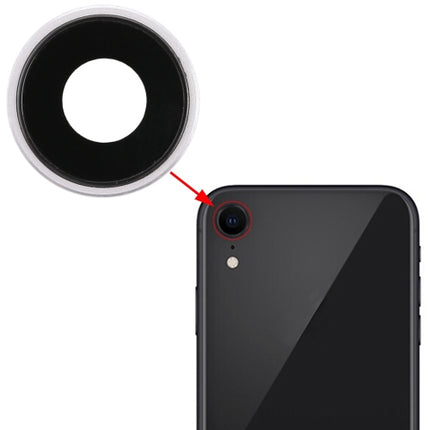 Back Camera Bezel with Lens Cover for iPhone XR(White)-garmade.com