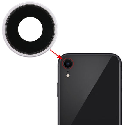 Back Camera Bezel with Lens Cover for iPhone XR(White)-garmade.com