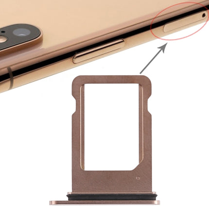 SIM Card Tray for iPhone XS (Single SIM Card)(Gold)-garmade.com