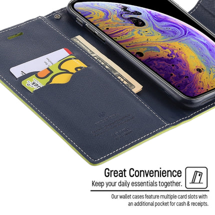 GOOSPERY FANCY DIARY Horizontal Flip Leather Case for iPhone XS / X, with Holder & Card Slots & Wallet(Green)-garmade.com