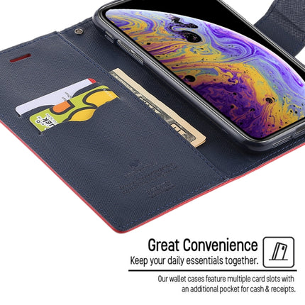 GOOSPERY FANCY DIARY Horizontal Flip Leather Case for iPhone XS / X, with Holder & Card Slots & Wallet(Red)-garmade.com